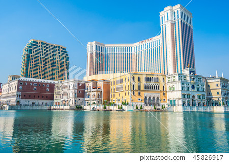 Beautiful architecture building of venetian and other hotel resort and casino 45826917