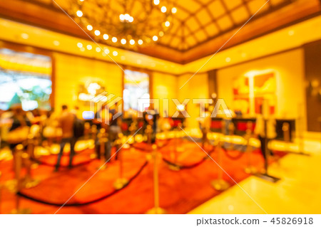 Abstract blur and defocused hotel lobby interior 45826918