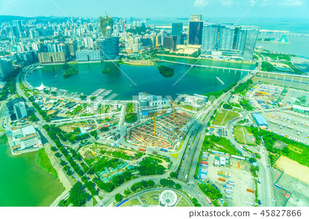 Beautiful architecture building cityscape in macau Beautiful architecture building cityscape in macau 45827866