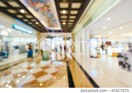 Abstract blur and defocused beautiful luxury shopping mall of department store 45827870
