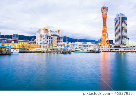 Beautiful cityscape with architecture building and kobe tower city skyline 45827933