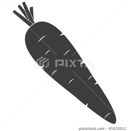 carrot icon on white background. flat style. carrot icon on white background. flat style. 45828832