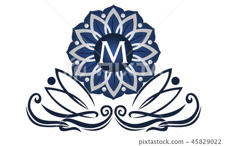 Flower Elegant icon Initial M 45829022