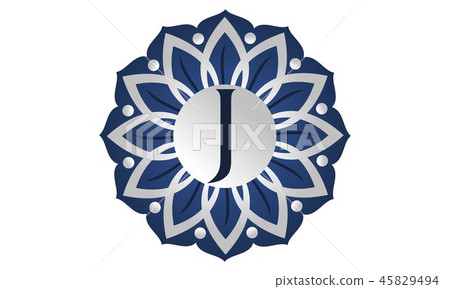 Flower Elegant icon Initial J 45829494