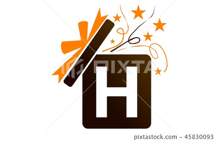 Gift Box Ribbon Letter H - Stock Illustration [45830093] - PIXTA