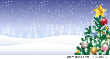 Christmas snow Winter background 45830807