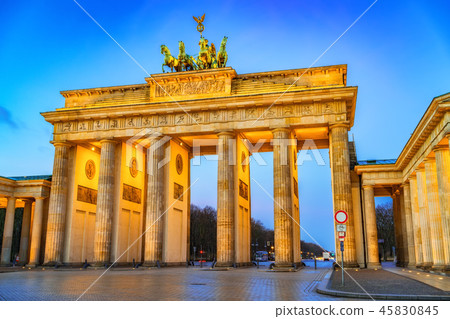 Brandenburg gate at dusk Brandenburg gate at dusk 45830845