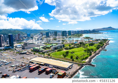 << Hawaii >> Flying over Honolulu, Aerial Photography << Hawaii >> Flying over Honolulu, Aerial Photography 45831126
