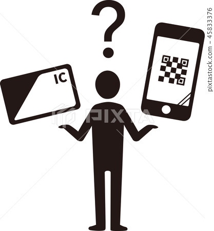 Image of IC card and QR code payment Image of IC card and QR code payment 45833376