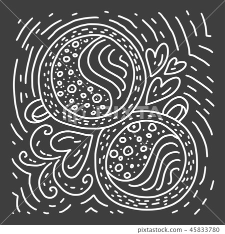 Doodle Coffee Cup Vector Illustration. 45833780