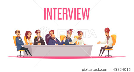 圖庫插圖: job interview recruiting background