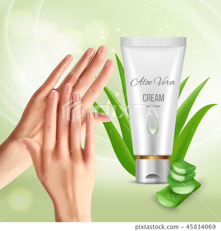 Aloe Hand Cream Background 45834069