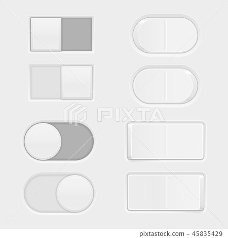 Switch gray 3d push buttons Switch gray 3d push buttons 45835429