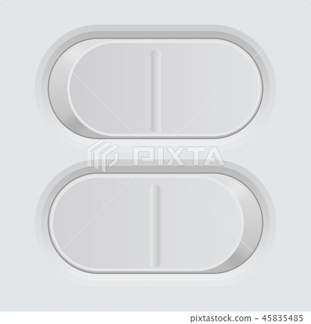 Switch gray 3d push buttons 45835485