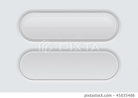 White web interface buttons. Oval 3d icons White web interface buttons. Oval 3d icons 45835486