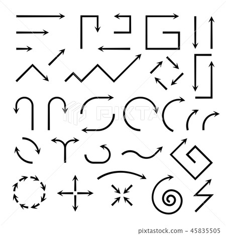 Black arrows Black arrows 45835505