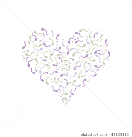 Sperm in the shape of heart. Sperm in the shape of heart. 45835513