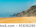 Summer Ocean Beach And Mountains Landscape 45836280
