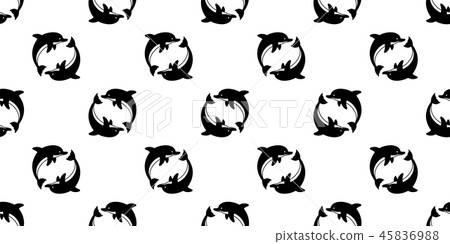 dolphin seamless pattern vector fish cartoon tile dolphin seamless pattern vector fish cartoon tile 45836988