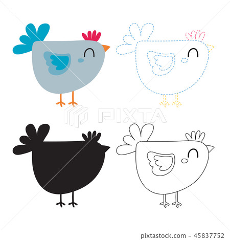bird worksheet vector design for kid 45837752