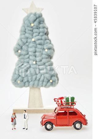商人，女商人，汽車，聖誕樹，聖誕節，微型，模型 45839107