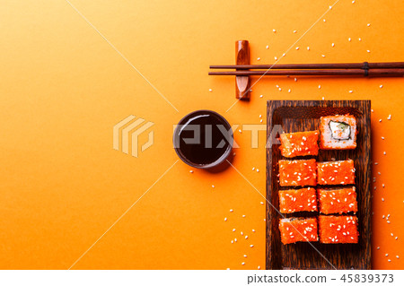 Photo of rolls, , soy sauce Photo of rolls, , soy sauce 45839373