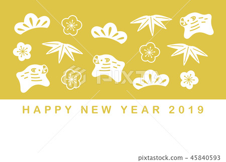 New year's card 2019 45840593