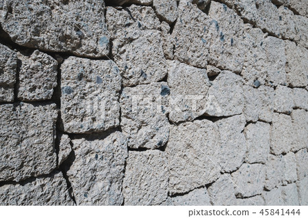 natural stone wall background - rock stones 45841444