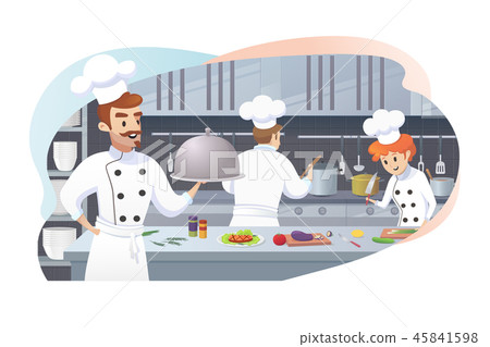 Concept illustration of the restaurant business 45841598