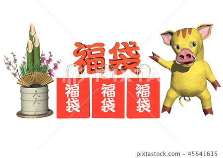 Lucky bag (advertisement, POP, flyer material) Lucky bag (advertisement, POP, flyer material) 45841615