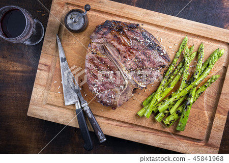 Barbecue dry aged Wagyu Porterhouse Steak  45841968