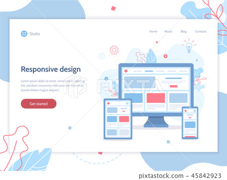 Responsive design web banner  45842923