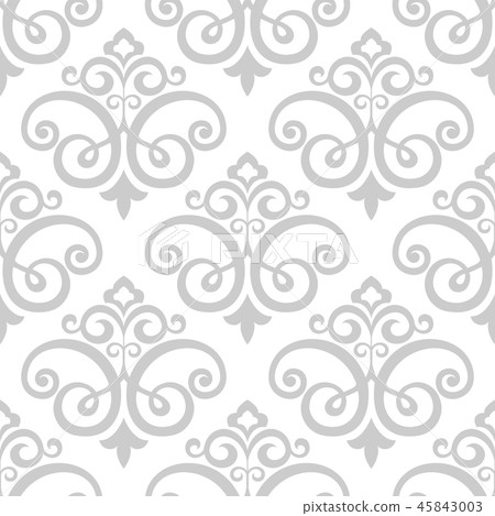 Floral pattern. Vintage wallpaper in the Baroque Floral pattern. Vintage wallpaper in the Baroque 45843003