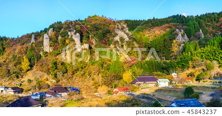 Autumn leaves and evening scenery of the scenery of Tate Haneda [Nakatsu city back Omagaki] 45843237