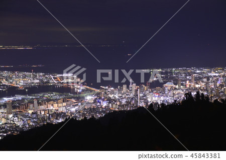 Night view of Kobe seen from Mt. 45843381