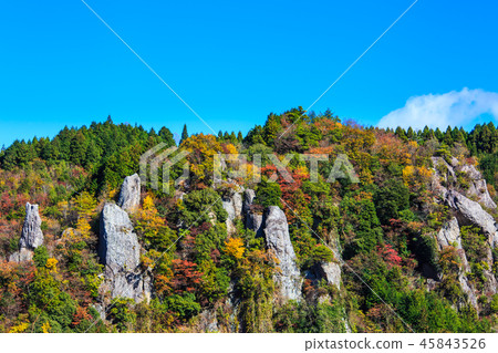 Autumn leaves in the view of Tate Haneda [Urayamakei, Nakatsu City, Oita Prefecture] 45843526