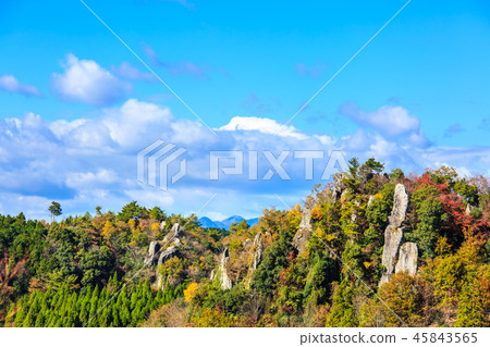 Autumn leaves in the view of Tate Haneda [Urayamakei, Nakatsu City, Oita Prefecture] 45843565
