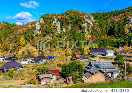 Autumn leaves in the view of Tate Haneda [Urayamakei, Nakatsu City, Oita Prefecture] 45843580