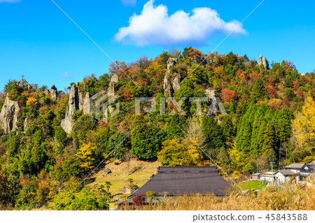 Autumn leaves in the view of Tate Haneda [Urayamakei, Nakatsu City, Oita Prefecture] 45843588