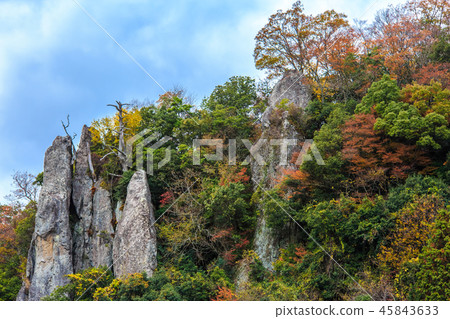 Autumn leaves in the view of Tate Haneda [Urayamakei, Nakatsu City, Oita Prefecture] 45843633