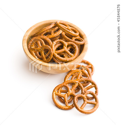 Salted mini pretzels snack. Salted mini pretzels snack. 45844876