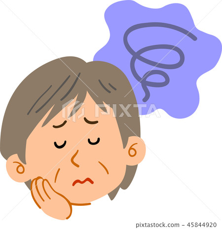 Annoying middle-aged woman anxiety melancholy Annoying middle-aged woman anxiety melancholy 45844920