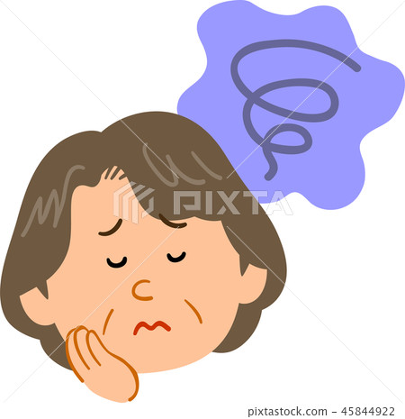 annoying-middle-aged-woman-anxiety-melancholy-stock-illustration
