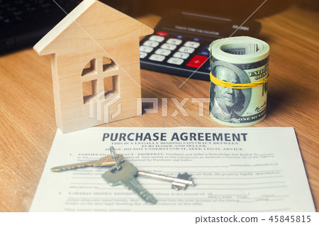 Contract for the purchase of a house. keys Contract for the purchase of a house. keys 45845815