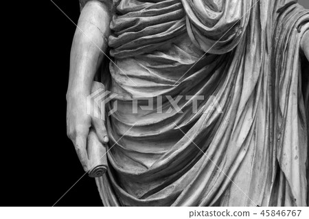 stone statue detail of human hand 45846767