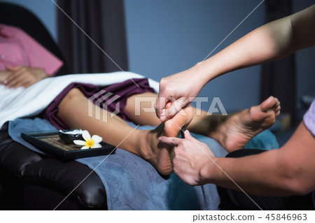 Thai foot massage in spa Thai foot massage in spa 45846963