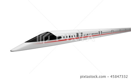 high speed train. concept design for magnetic levitation and vacuum tunnel technology. 3d high speed train. concept design for magnetic levitation and vacuum tunnel technology. 3d 45847332
