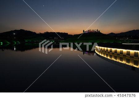 Suncheon Bay National Garden night view Suncheon Bay National Garden night view 45847876