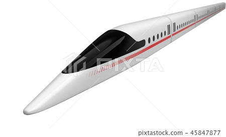high speed train. concept design for magnetic levitation and vacuum tunnel technology. 3d high speed train. concept design for magnetic levitation and vacuum tunnel technology. 3d 45847877