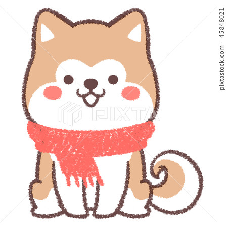 秋田狗圍巾 秋田狗圍巾 45848021